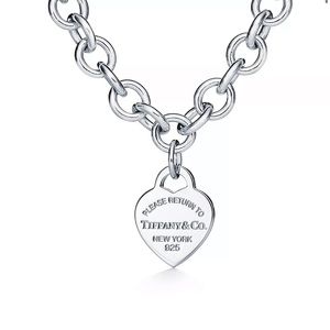Heart Tag Chain Link Necklace Tiffany&co